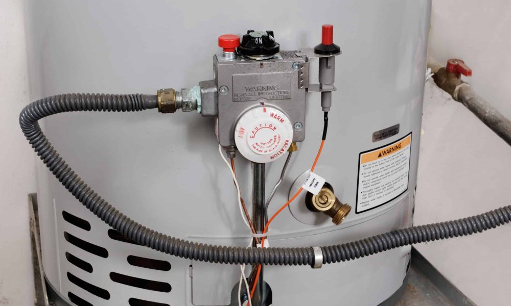 Water temperature controls on a hot water heater
